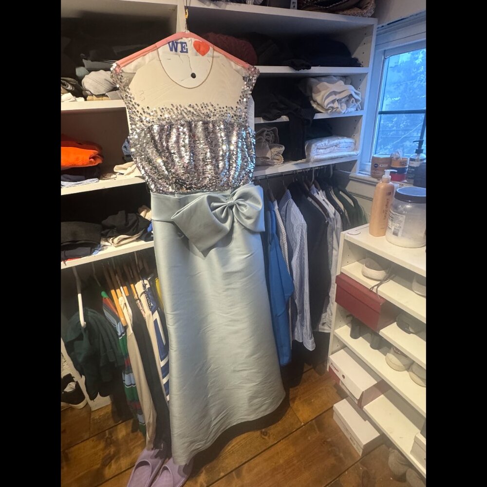 Sachin & Babi blue gown with sparkle top